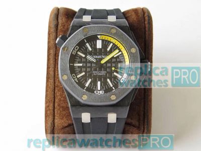 Replica Audemars Piguet Royal Oak Offshore 15707 Black & Yellow Inner Watch 42mm